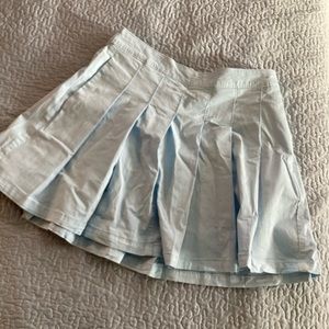 Blue pleated skirt